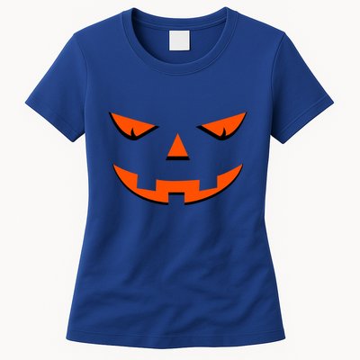 Jackolantern Face Halloween Pumpkin Face For Halloween Gift Womens T-Shirt