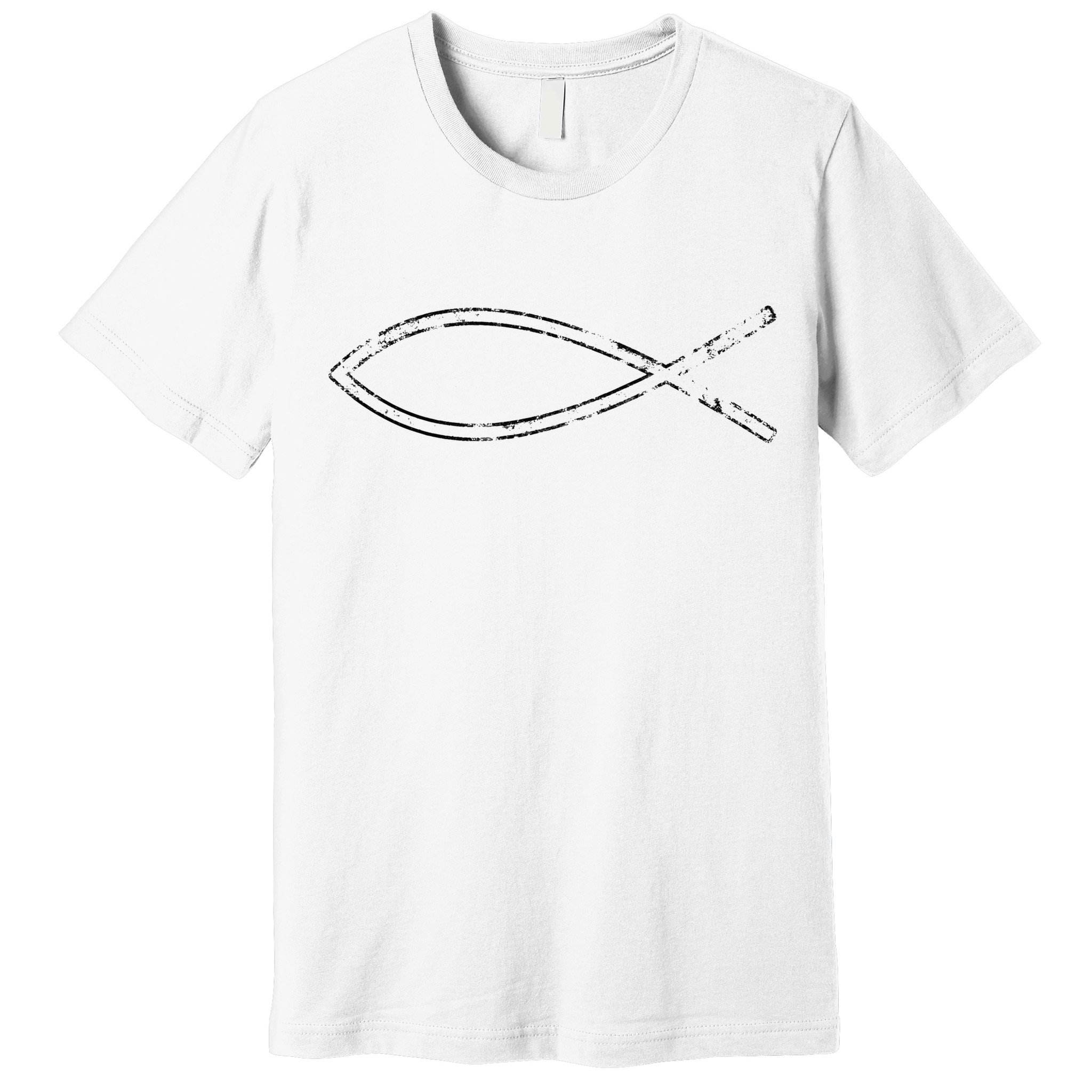 Jesus Fish Ichthys Ichthus Christian Faith Symbol Premium T-Shirt