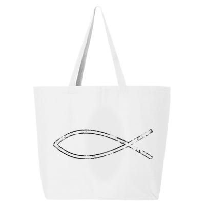 Jesus Fish Ichthys Ichthus Christian Faith Symbol 25L Jumbo Tote