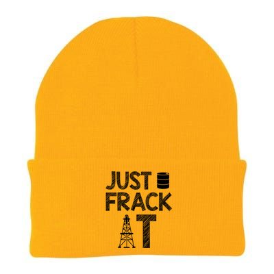 Just Frack It Funny Fracking Logo Knit Cap Winter Beanie