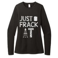 Just Frack It Funny Fracking Logo Womens CVC Long Sleeve Shirt