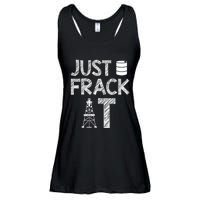 Just Frack It Funny Fracking Logo Ladies Essential Flowy Tank