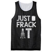 Just Frack It Funny Fracking Logo Mesh Reversible Basketball Jersey Tank