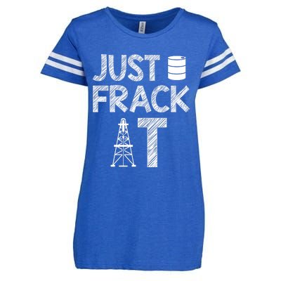 Just Frack It Funny Fracking Logo Enza Ladies Jersey Football T-Shirt