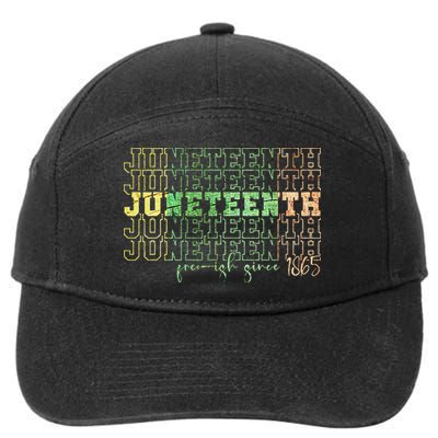 Juneteenth Free Ish Since 1865 Celebrate Black Freedom HBCU 7-Panel Snapback Hat