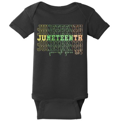 Juneteenth Free Ish Since 1865 Celebrate Black Freedom HBCU Baby Bodysuit