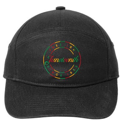 Juneteenth Free Ish Since 1865 Celebrate Black Freedom HBCU 7-Panel Snapback Hat