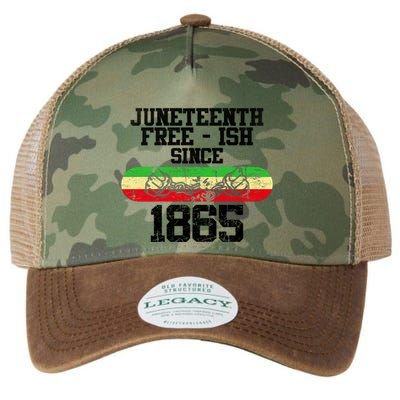 Junenth Free Ish Since 1865 Gift Legacy Tie Dye Trucker Hat