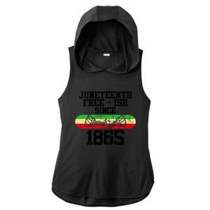 Junenth Free Ish Since 1865 Gift Ladies PosiCharge Tri-Blend Wicking Draft Hoodie Tank