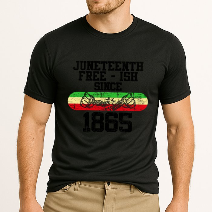 Junenth Free Ish Since 1865 Gift Cooling Performance Crew T-Shirt