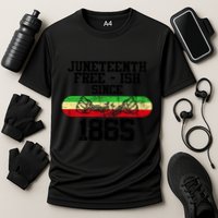Junenth Free Ish Since 1865 Gift Cooling Performance Crew T-Shirt
