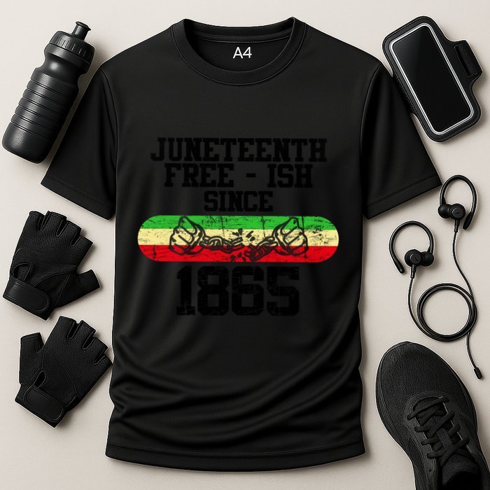 Junenth Free Ish Since 1865 Gift Cooling Performance Crew T-Shirt