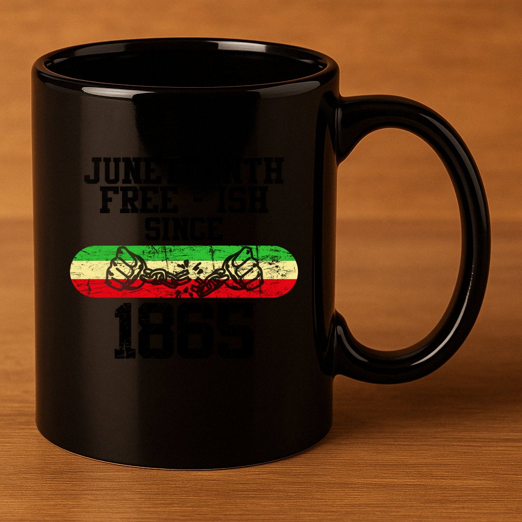 Junenth Free Ish Since 1865 Gift 11oz C Handle Ceramic Mug