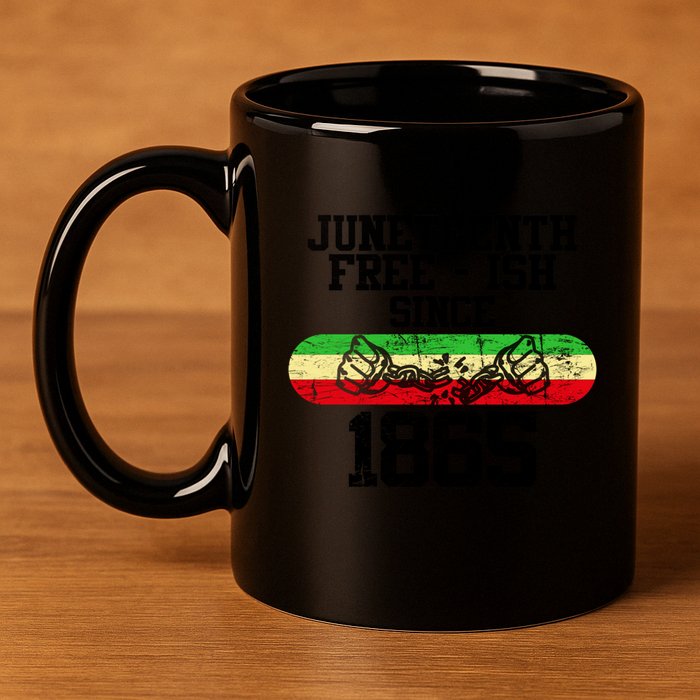 Junenth Free Ish Since 1865 Gift 11oz C Handle Ceramic Mug