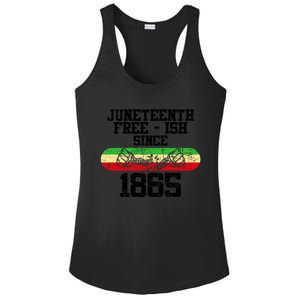 Junenth Free Ish Since 1865 Gift Ladies PosiCharge Competitor Racerback Tank