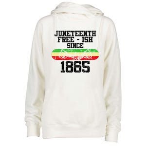 Junenth Free Ish Since 1865 Gift Womens Funnel Neck Pullover Hood