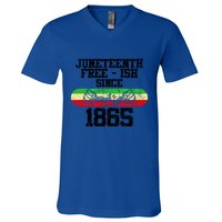 Junenth Free Ish Since 1865 Gift V-Neck T-Shirt