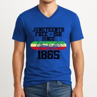 Junenth Free Ish Since 1865 Gift V-Neck T-Shirt