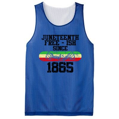 Junenth Free Ish Since 1865 Gift Mesh Reversible Basketball Jersey Tank