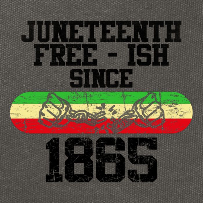 Junenth Free Ish Since 1865 Gift Cotton Canvas Backpack