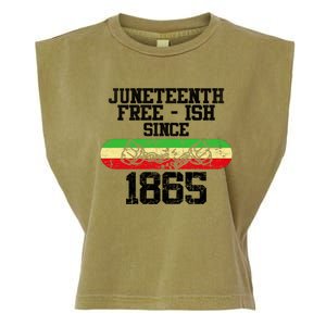 Junenth Free Ish Since 1865 Gift Garment-Dyed Women's Muscle Tee