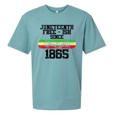 Junenth Free Ish Since 1865 Gift Sueded Cloud Jersey T-Shirt