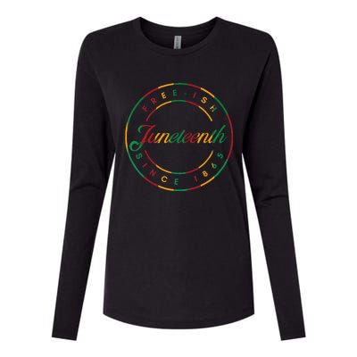 Juneteenth Free Ish Since 1865 Celebrate Black Freedom HBCU Womens Cotton Relaxed Long Sleeve T-Shirt