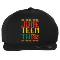 Juneteenth Freedom Independence 1865 Vintage Black History Wool Snapback Cap