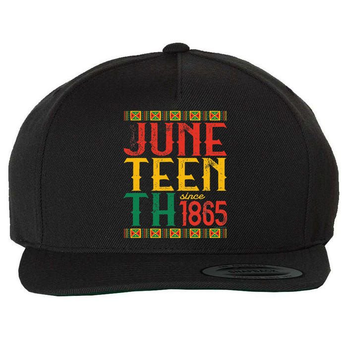 Juneteenth Freedom Independence 1865 Vintage Black History Wool Snapback Cap