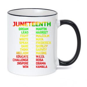 Juneteenth Free Ish Since 1865 Dream Like Martin 11oz Black Color Changing Mug