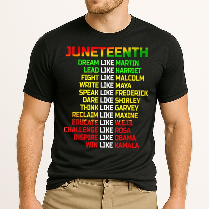 Juneteenth Free Ish Since 1865 Dream Like Martin Cooling Performance Crew T-Shirt