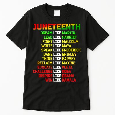 Juneteenth Free Ish Since 1865 Dream Like Martin Tall T-Shirt