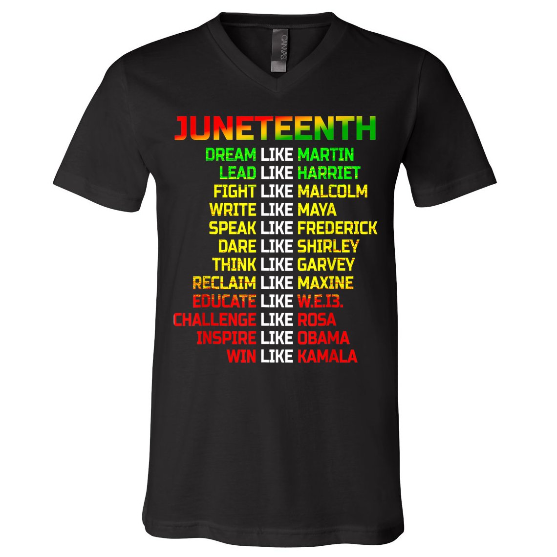 Juneteenth Free Ish Since 1865 Dream Like Martin V-Neck T-Shirt