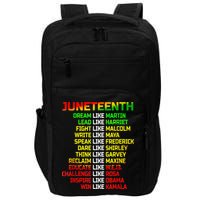 Juneteenth Free Ish Since 1865 Dream Like Martin Impact Tech Backpack