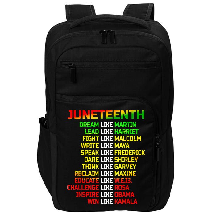 Juneteenth Free Ish Since 1865 Dream Like Martin Impact Tech Backpack