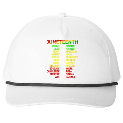 Juneteenth Free Ish Since 1865 Dream Like Martin Snapback Five-Panel Rope Hat