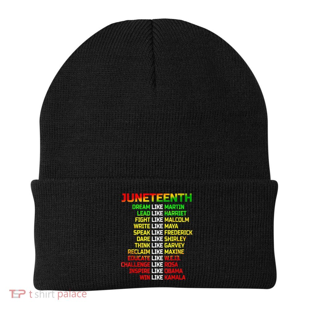 Juneteenth Free Ish Since 1865 Dream Like Martin Beanie