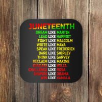 Juneteenth Free Ish Since 1865 Dream Like Martin Coaster