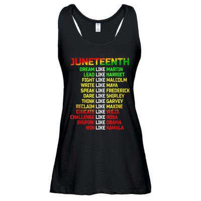 Juneteenth Free Ish Since 1865 Dream Like Martin Ladies Essential Flowy Tank