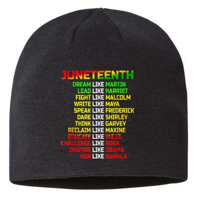 Juneteenth Free Ish Since 1865 Dream Like Martin Sustainable Beanie