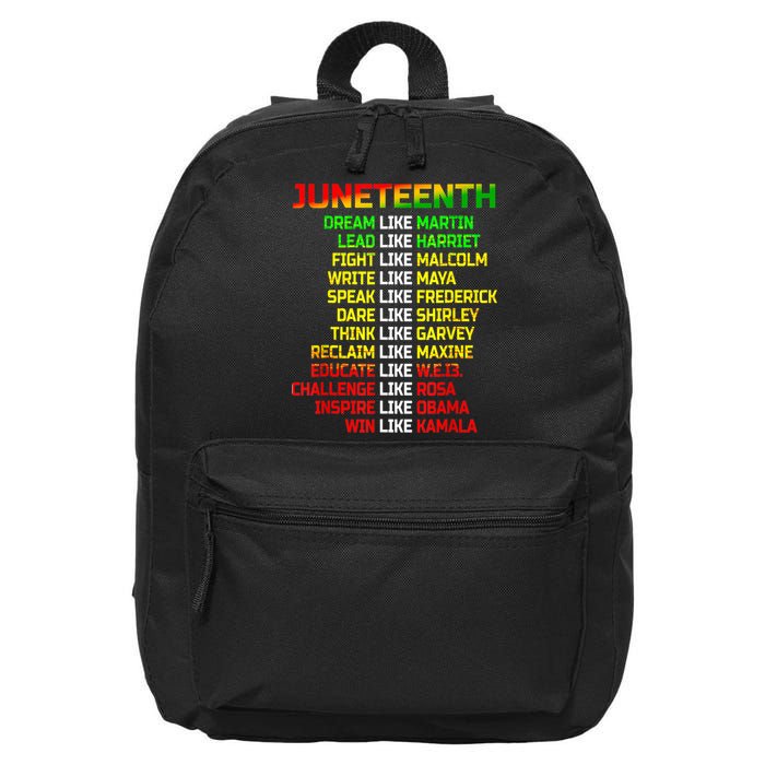 Juneteenth Free Ish Since 1865 Dream Like Martin 16 in Basic Backpack