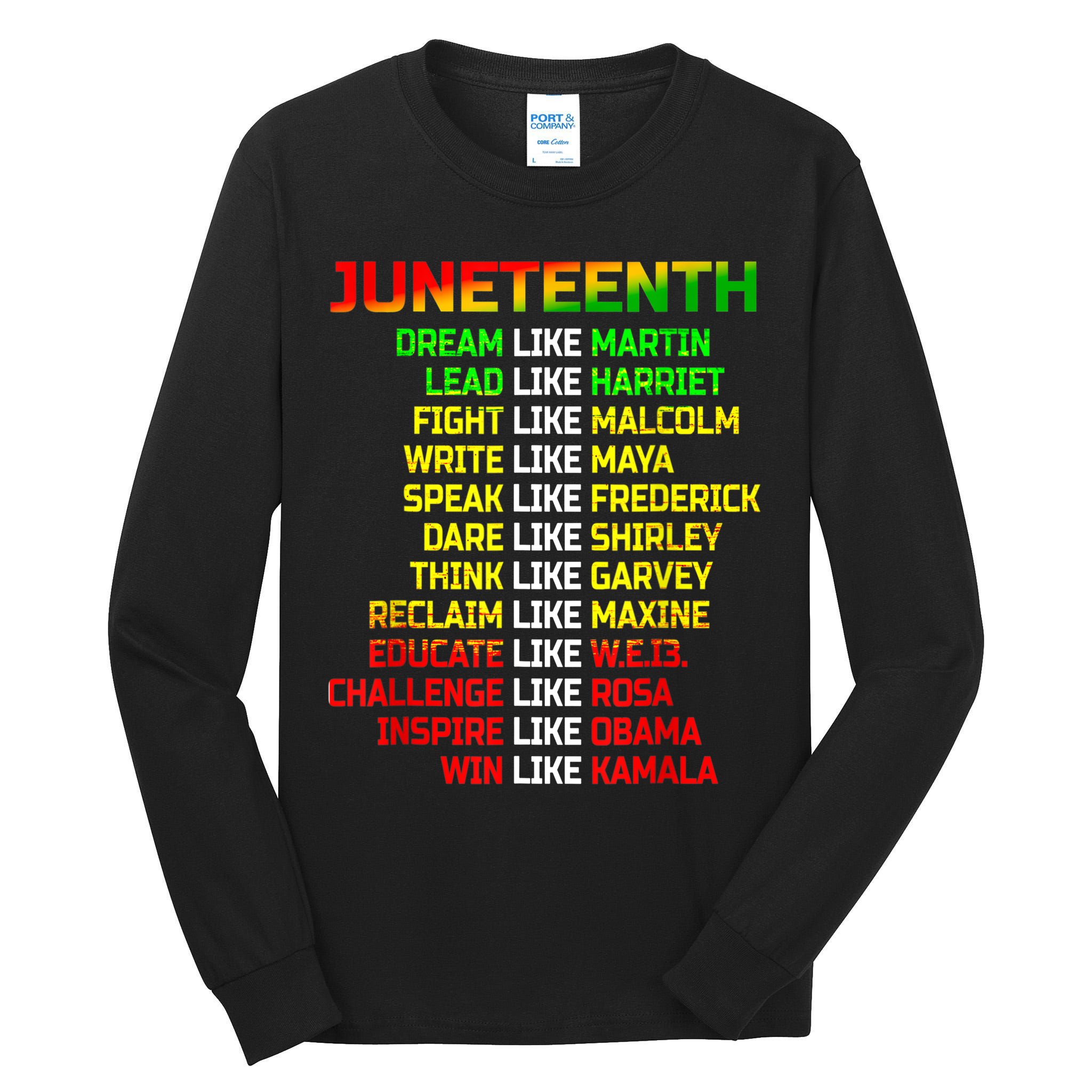 Juneteenth Free Ish Since 1865 Dream Like Martin Tall Long Sleeve T-Shirt