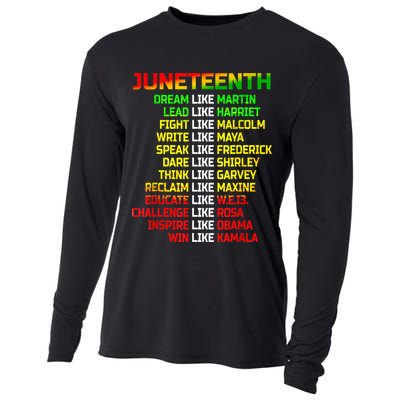 Juneteenth Free Ish Since 1865 Dream Like Martin Cooling Performance Long Sleeve Crew