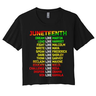 Juneteenth Free Ish Since 1865 Dream Like Martin Crop Top