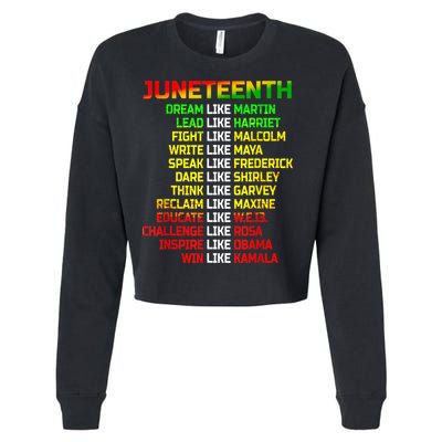 Juneteenth Free Ish Since 1865 Dream Like Martin Cropped Pullover Crew