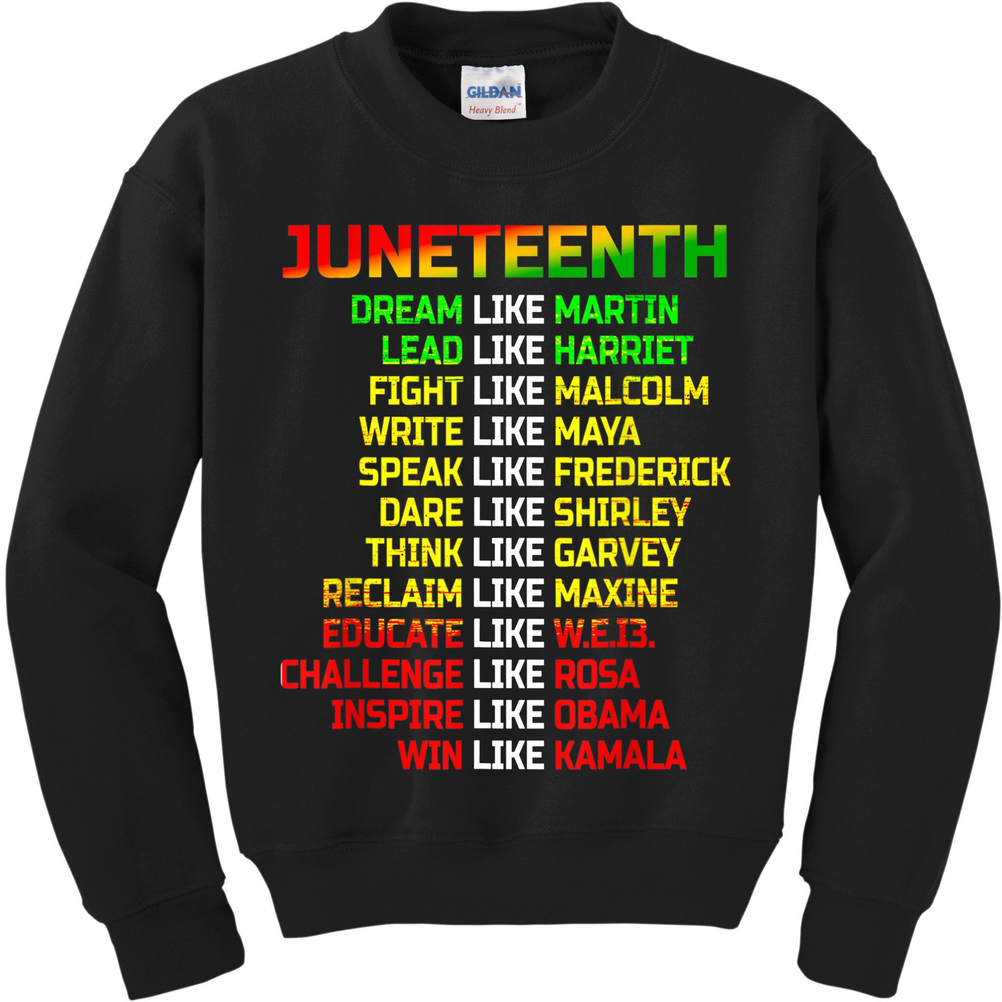 Juneteenth Free Ish Since 1865 Dream Like Martin Kids Sweatshirt