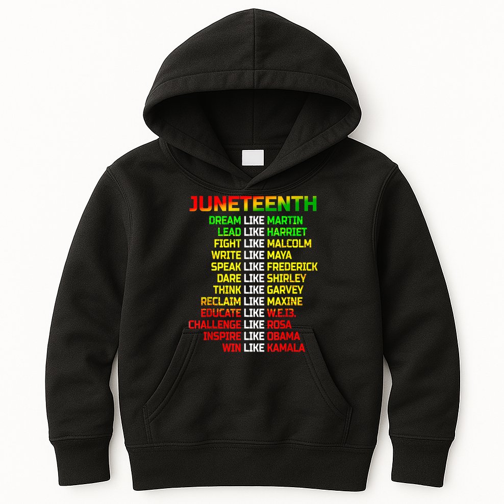 Juneteenth Free Ish Since 1865 Dream Like Martin Kids Hoodie