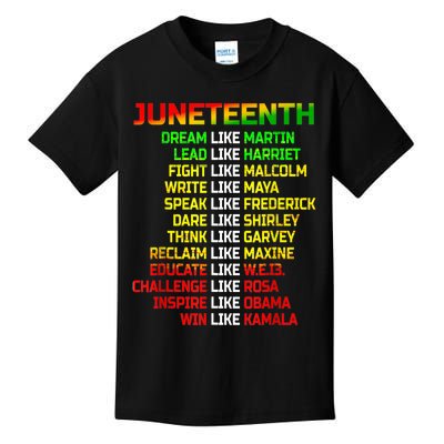 Juneteenth Free Ish Since 1865 Dream Like Martin Kids T-Shirt