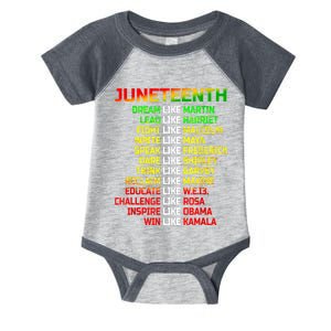 Juneteenth Free Ish Since 1865 Dream Like Martin Infant Baby Jersey Bodysuit