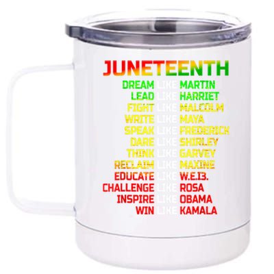 Juneteenth Free Ish Since 1865 Dream Like Martin 12 oz Stainless Steel Tumbler Cup